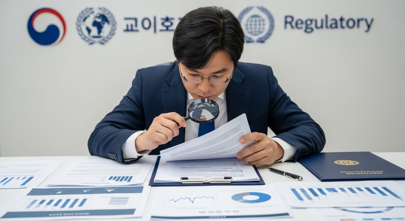 최신 연구 동향 및 국내외 규제 현황 (2025년 기준) - 연구원이 담배 대체재에 대한 과학 논문과 법규를 분석하는 모습.