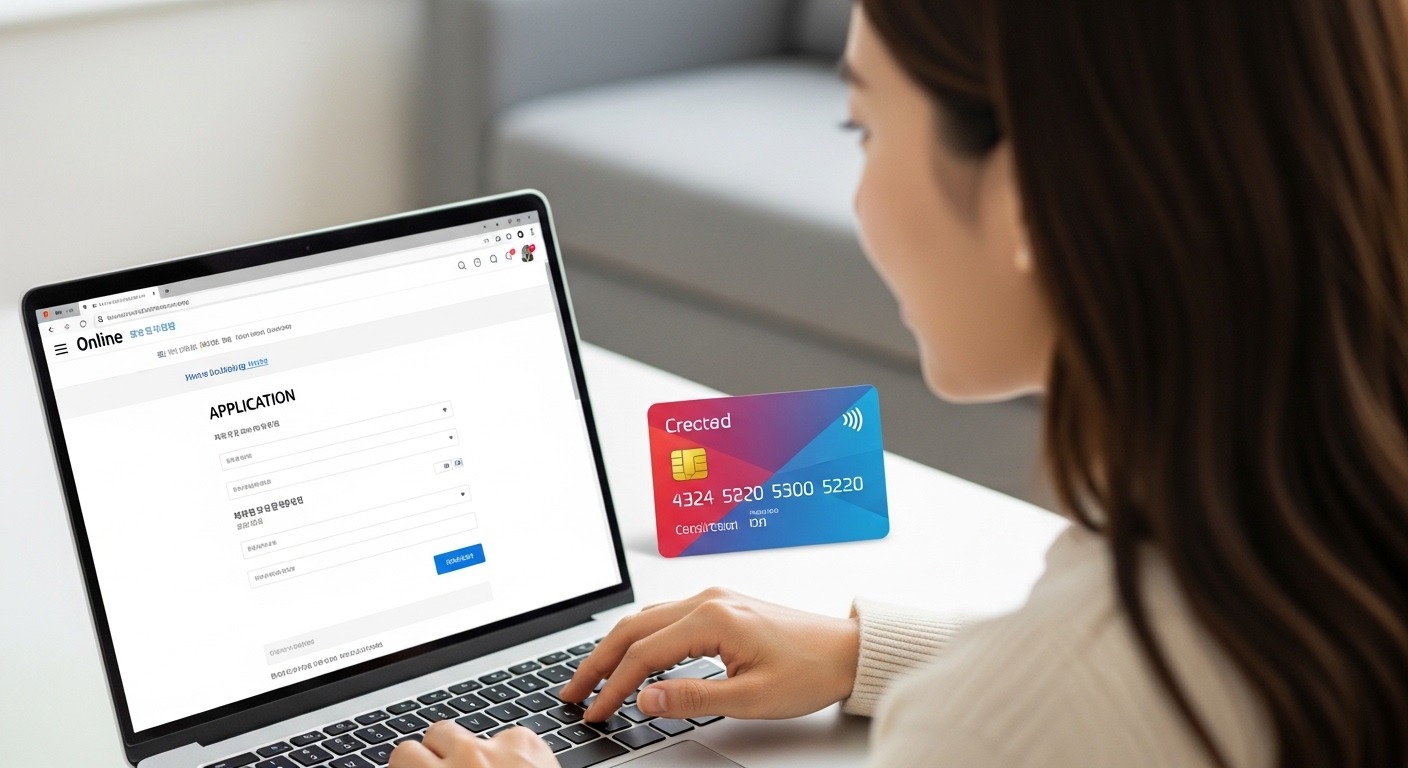 청년도약계좌의 혜택과 신청 방법 - 한국인 청년 여성이 노트북으로 금융 상품 신청서를 작성하는 모습