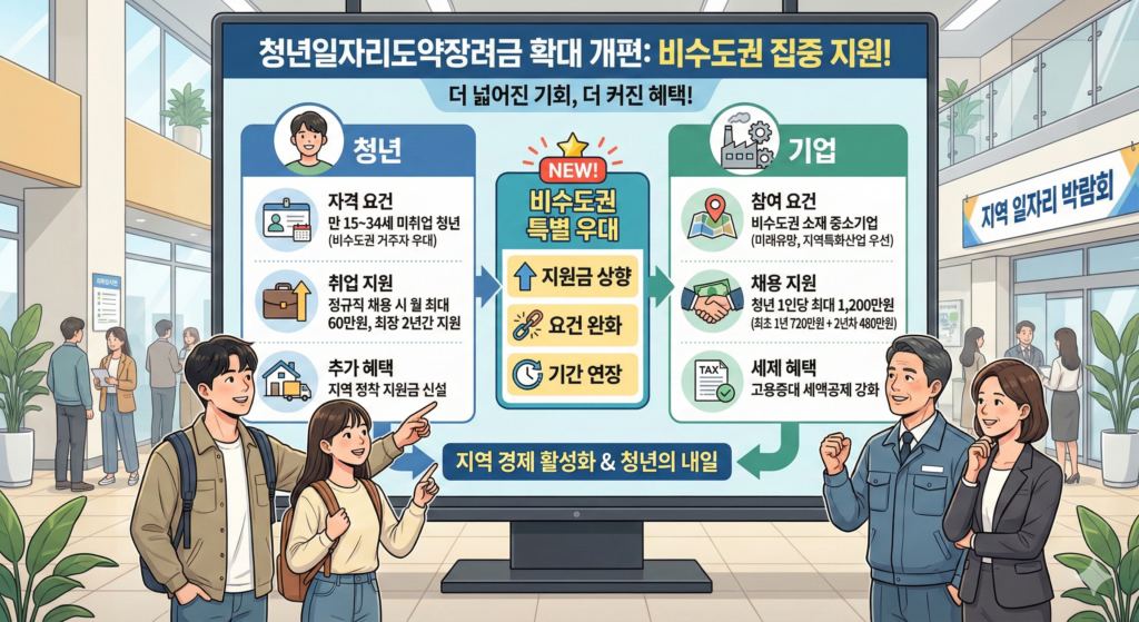청년일자리도약장려금, 2026년 비수도권 확대 전격 분석: 지역 청년 고용 활성화의 새 지평