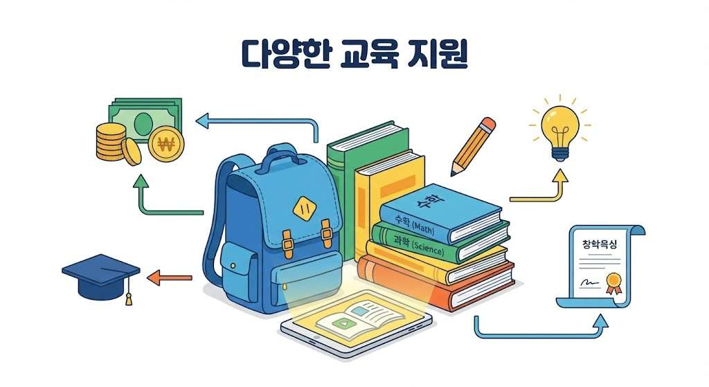 학교급별 지원 금액 및 바우처 활용 범위