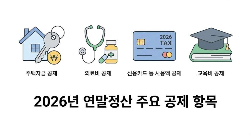 2026년 연말정산에서 놓치지 말아야 할 주요 공제 항목