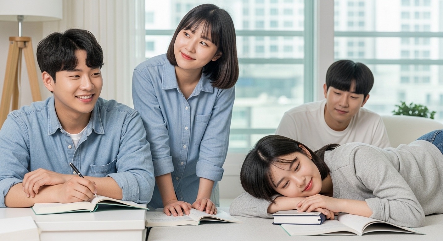 2026년 청년 월세 지원 사업 상시 전환, 그 배경은? - 한국인 청년들이 밝고 깔끔한 아파트에서 안정적으로 생활하며 미래를 설계하는 모습