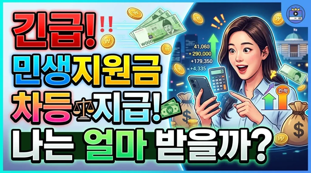 긴급! 민생지원금 차등 지급! 내가 받을 금액은?