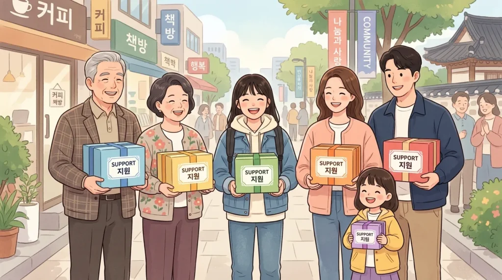 지원 대상 및 카테고리별 수혜 항목 분석