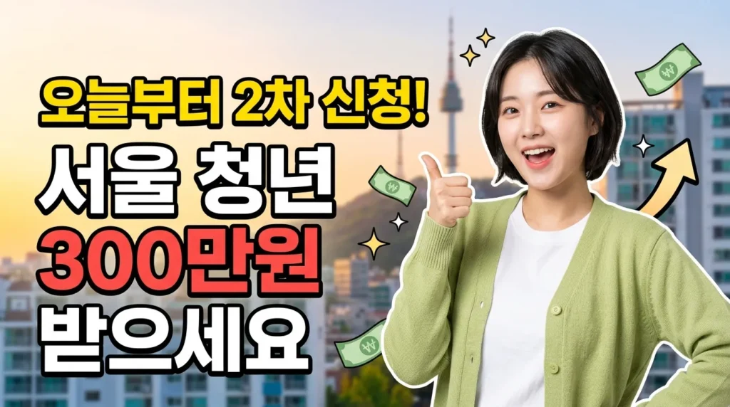 오늘부터 2차 접수! 서울 청년 300만원 받으세요