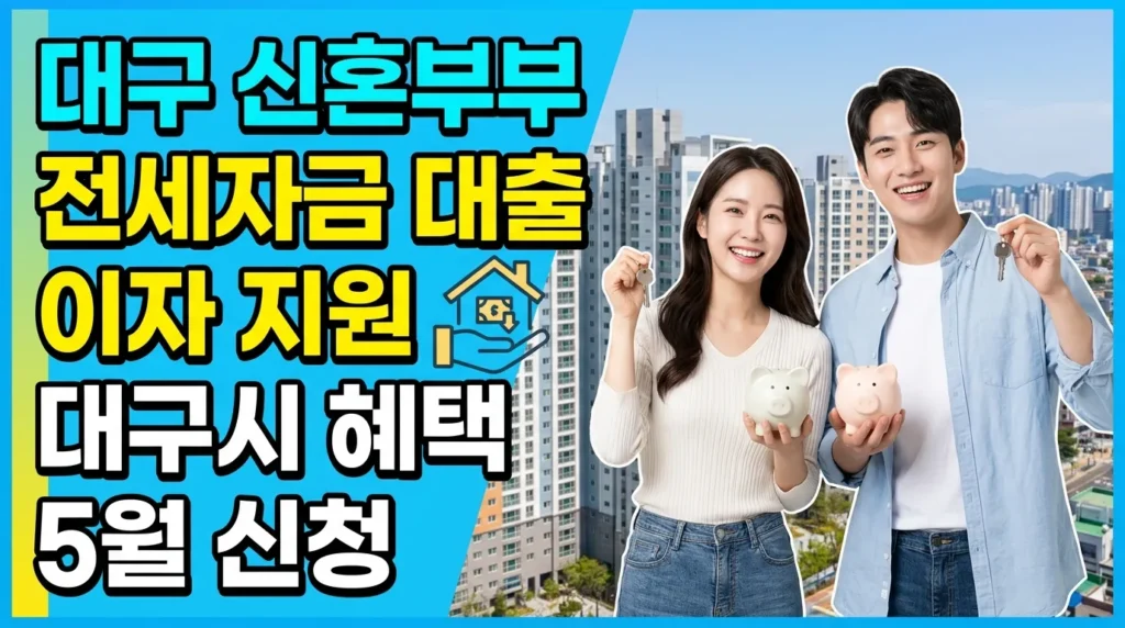 대구 신혼부부! 전세 이자 최대 1.6% 지원받으세요!