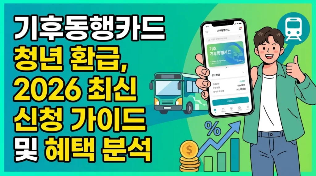 기후동행카드 청년 환급, 2026년 최신 신청 가이드 및 혜택 분석