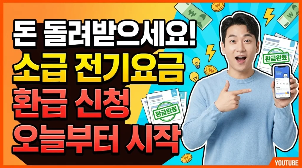 낸 돈 돌려받자! 전기요금 소급 환급금 오늘부터 신청 개시