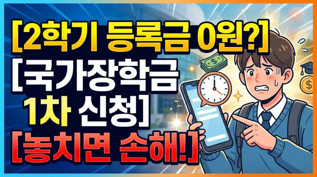 2학기 등록금 0원? 국가장학금 1차 신청 놓치면 본인 손해!