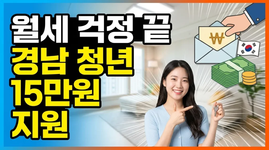 월세 걱정 끝 경남 청년 15만원 지원