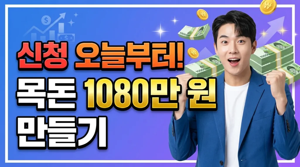 오늘부터 신청 시작! 1,080만 원 목돈 만들기