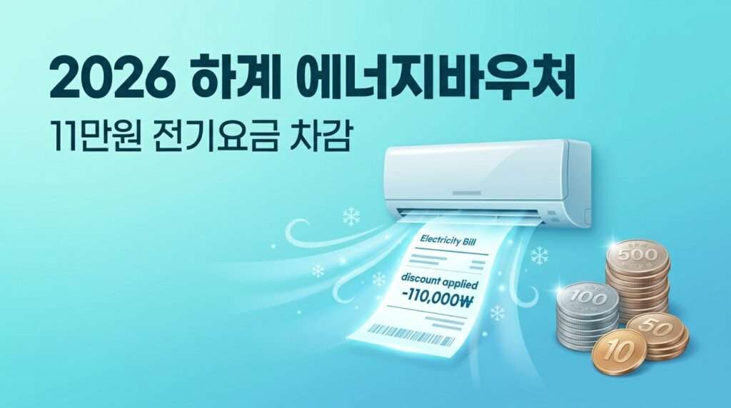 2026 하계 에너지바우처 신청 취약계층 11만원 전기요금 차감 혜택
