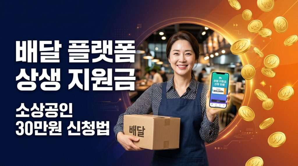 소상공인 배달 플랫폼 상생 지원금 최대 30만원 배달비 환급 신청방법 안내