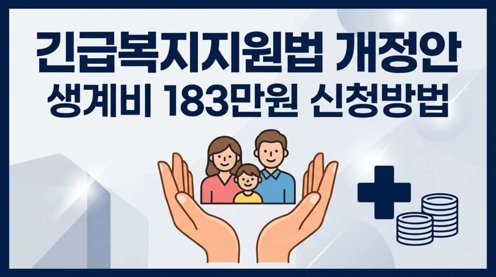 긴급복지지원법 개정안 기준 완화 및 위기가구 183만원 신청방법 가이드
