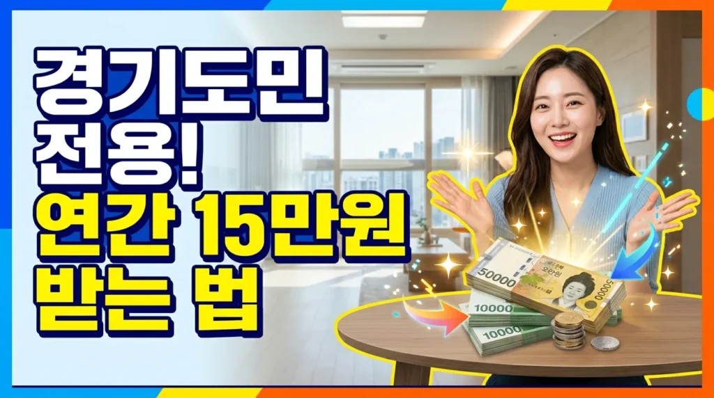 경기도민 전용! 연간 15만원 받는 법