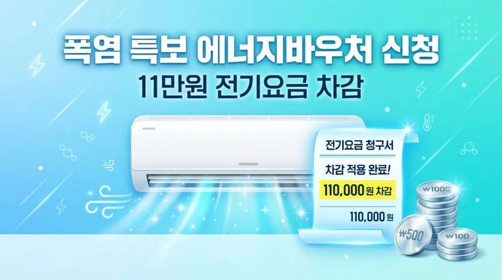 폭염 특보 에너지바우처 신청 취약계층 11만원 전기요금 차감 혜택