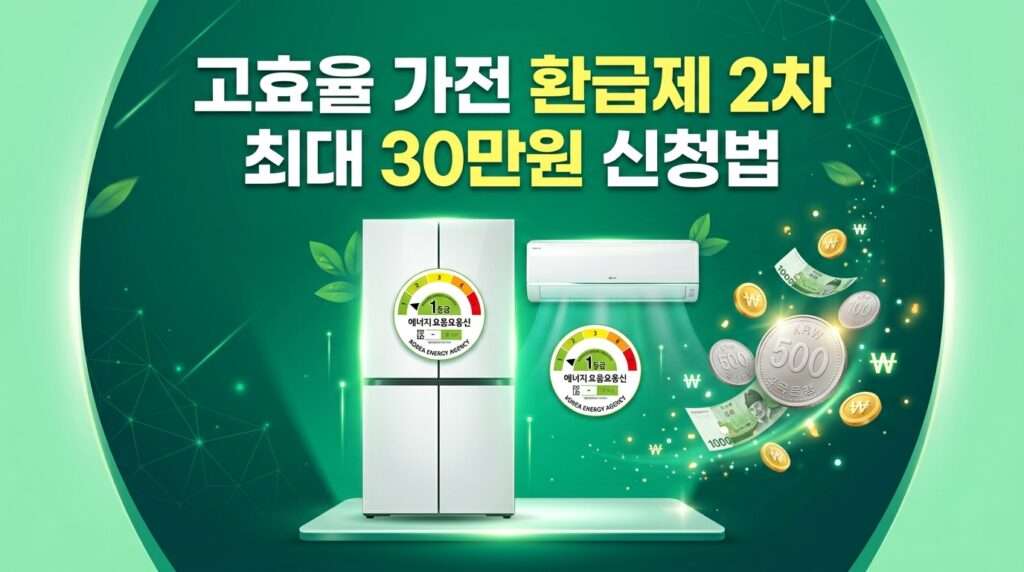 기후위기 대응 고효율 가전 환급제 2차 에어컨 등 1등급 가전 30만원 신청법
