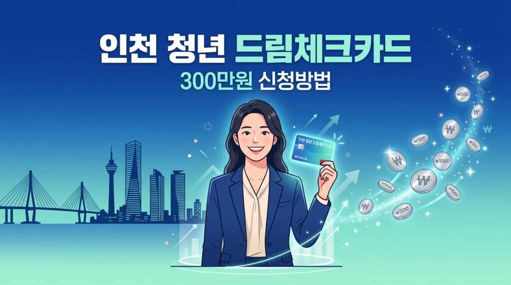 2026 인천 청년 드림체크카드 취준생 총 300만 원 지원 혜택 및 신청방법
