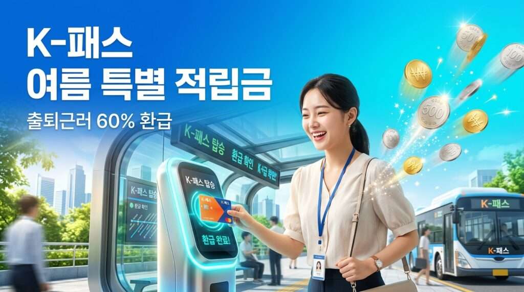 K-패스 여름 특별 적립금 60퍼센트 환급 혜택 신청 방법