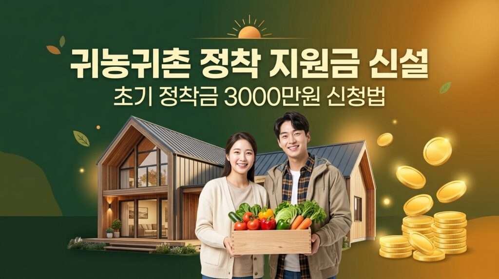 지역 소멸 대응 신설 귀농귀촌 정착 지원금 최대 3000만 원 혜택 신청