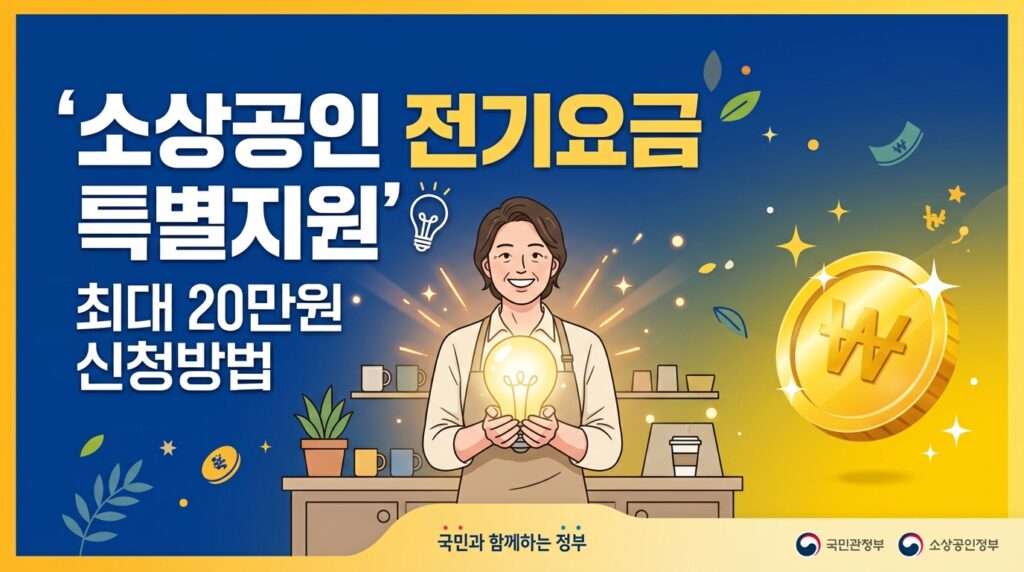 2026 소상공인 전기요금 특별지원 사업장당 최대 20만 원 지원 신청방법