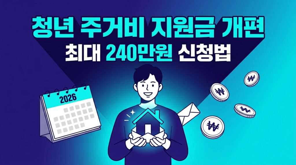 2026년 청년 주거비 지원금 개편안 자취생 최대 240만원 환급 신청법