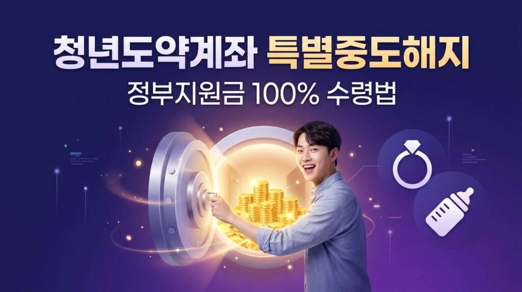 청년도약계좌 중도해지 시 정부지원금 100% 수령 7가지 사유 안내