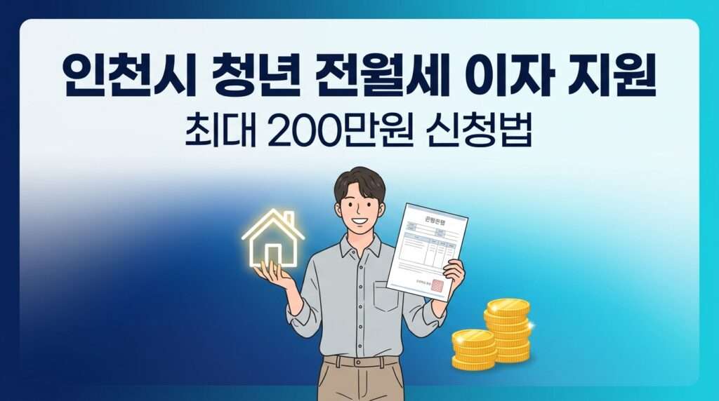 인천시 청년 전월세 보증금 대출 이자 지원 최대 200만 원 혜택 신청